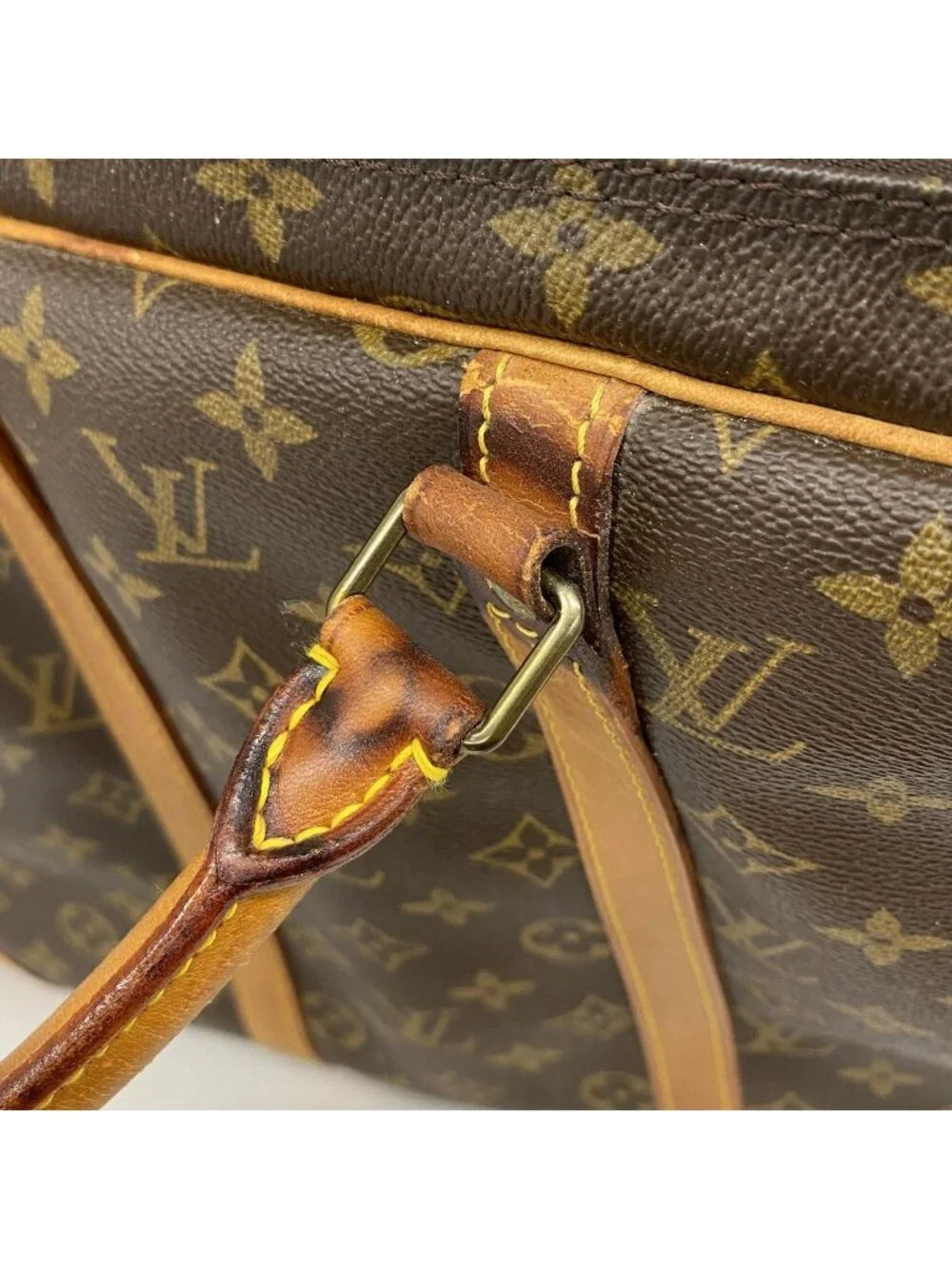Louis Vuitton Briefcase Monogram Porte Documents Voyage Brown
